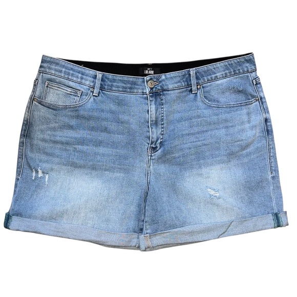 LulaRoe Boyfriend Stretch Denim Shorts Women’s 42 Waist 22 - 23 - Picture 1 of 10